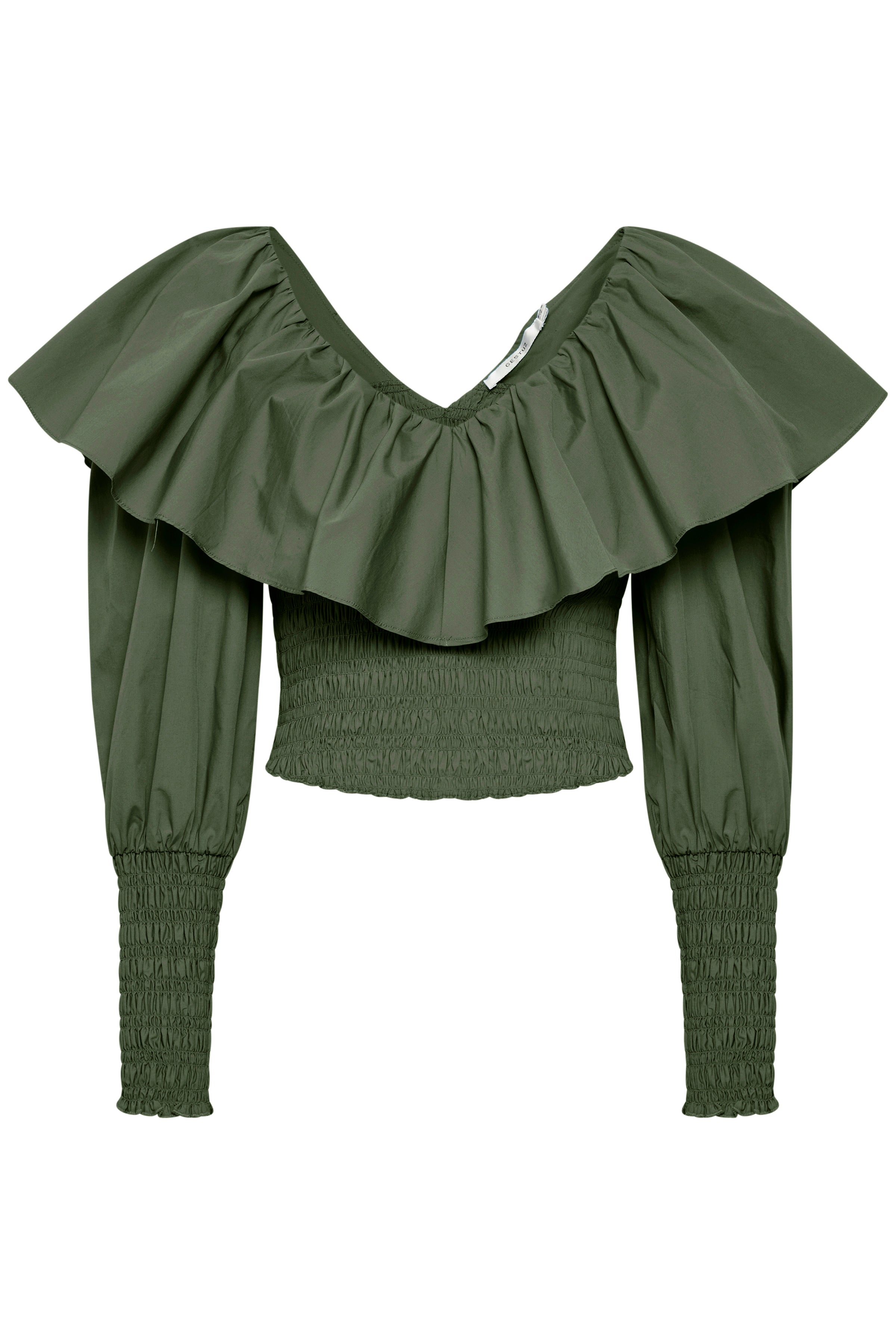 Gestuz Avali Frill Bluse Deep Depths