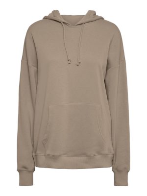 Pieces Chilli Ls Oversized Hoodie SilverMink Levere