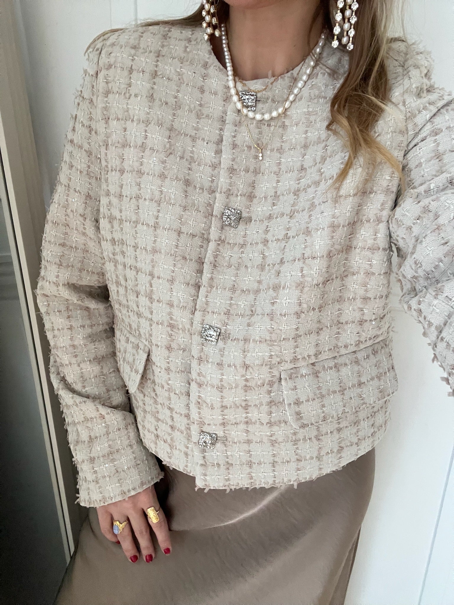 Co'Couture Aila Boucle Jakke Sand Online nu