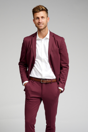 Den Originale Performance Blazer - Bordeaux Online Hot Salg