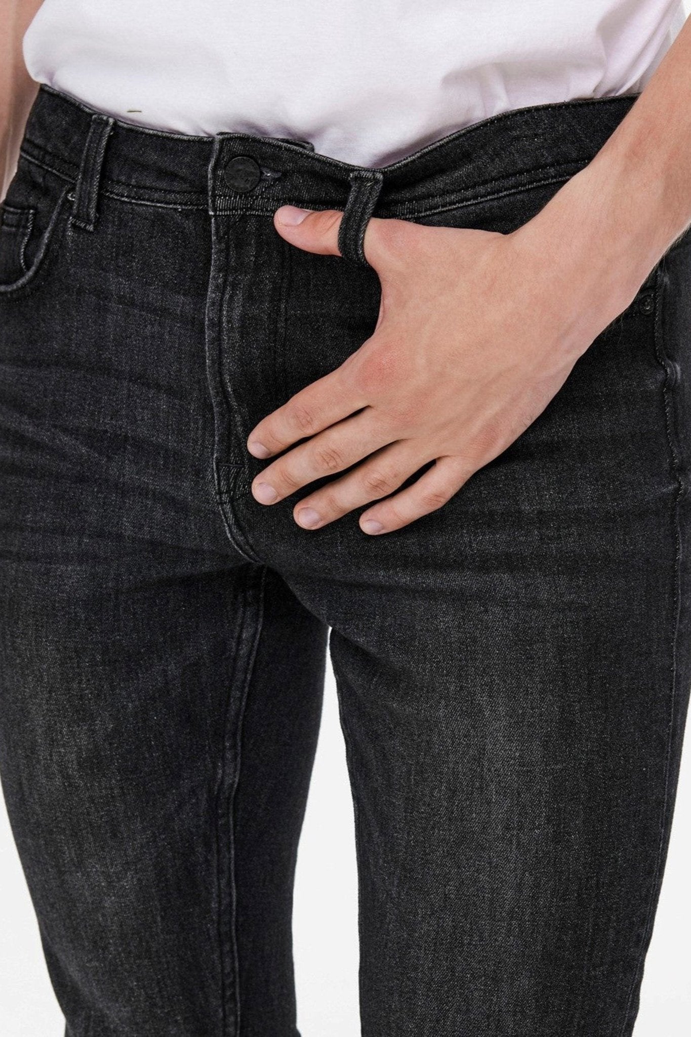 Loom Life Slim Jeans - Sort Denim