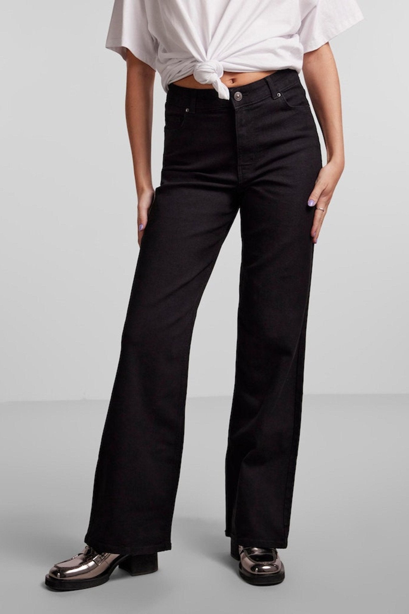 Peggy Wide Jeans - Sort Udsalg