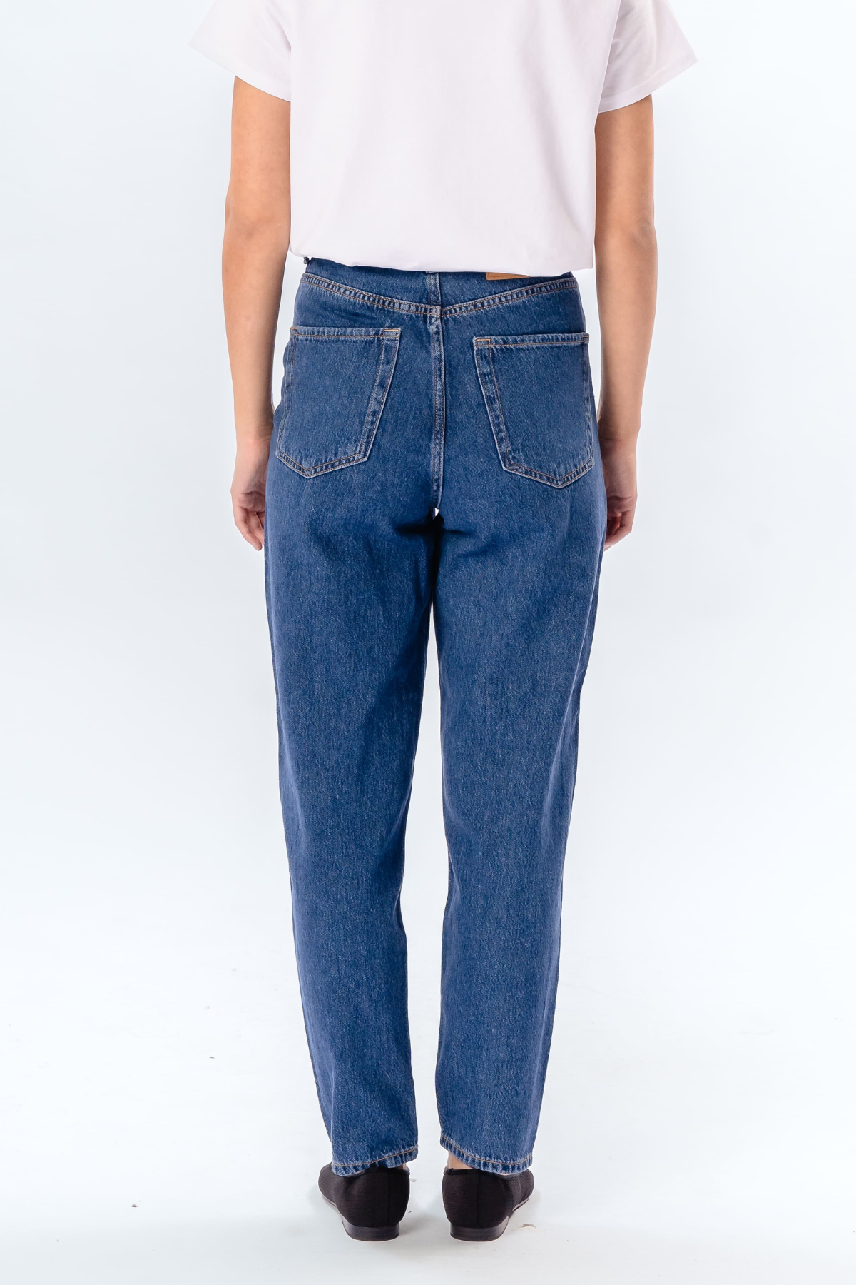 De Originale Performance Mom Jeans - Medium Blue Denim Hot på udsalg