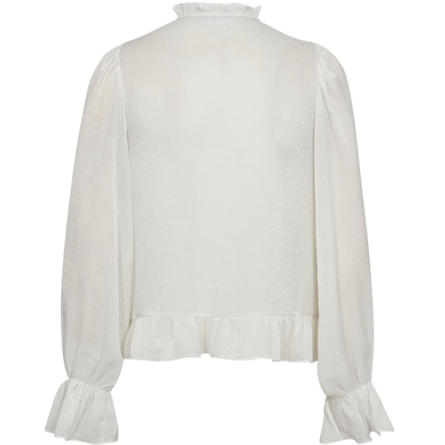 Co'Couture Melina Frill Skjorte White Online