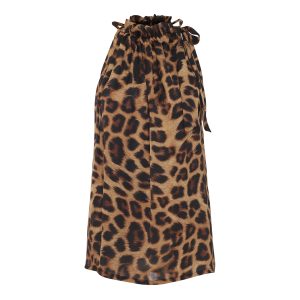 Karmamia Copenhagen Ruffle Tie Top Leopard