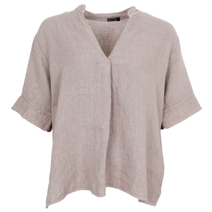 Black Colour Melina Linen SS Bluse Taupe