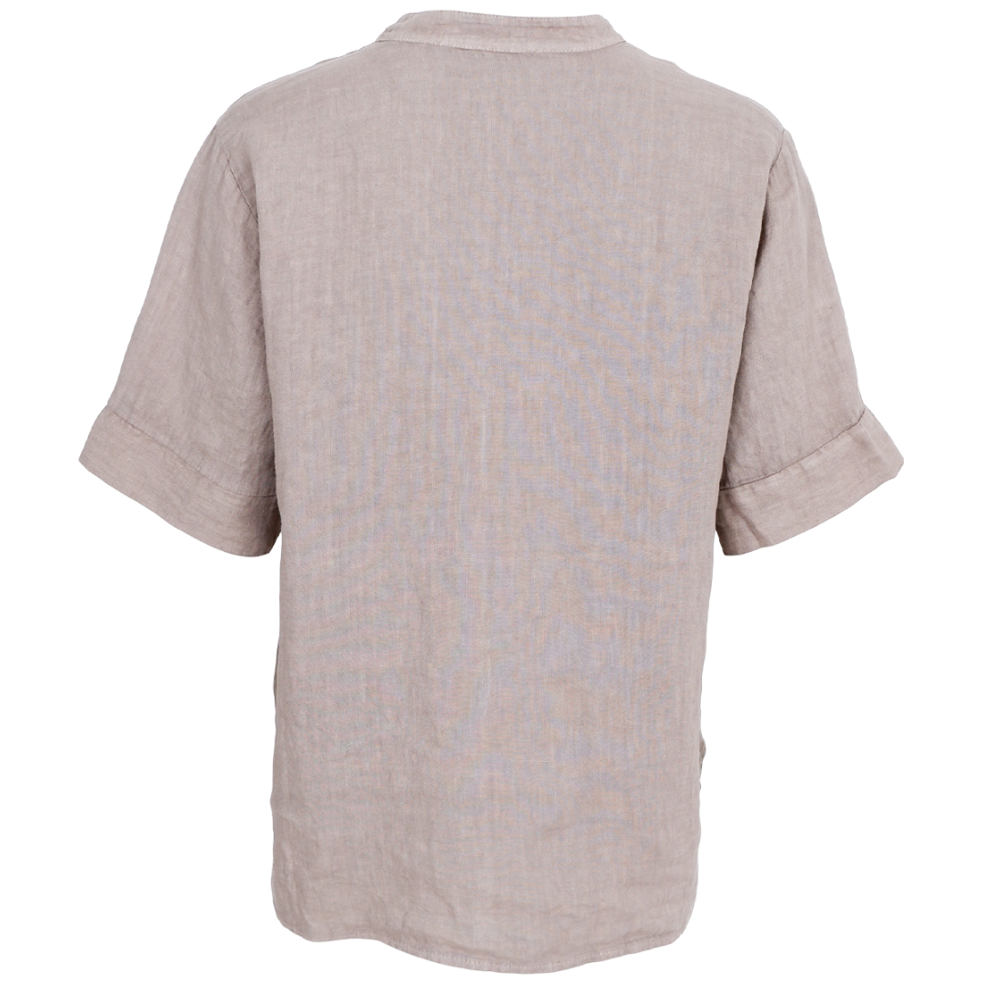 Black Colour Melina Linen SS Bluse Taupe