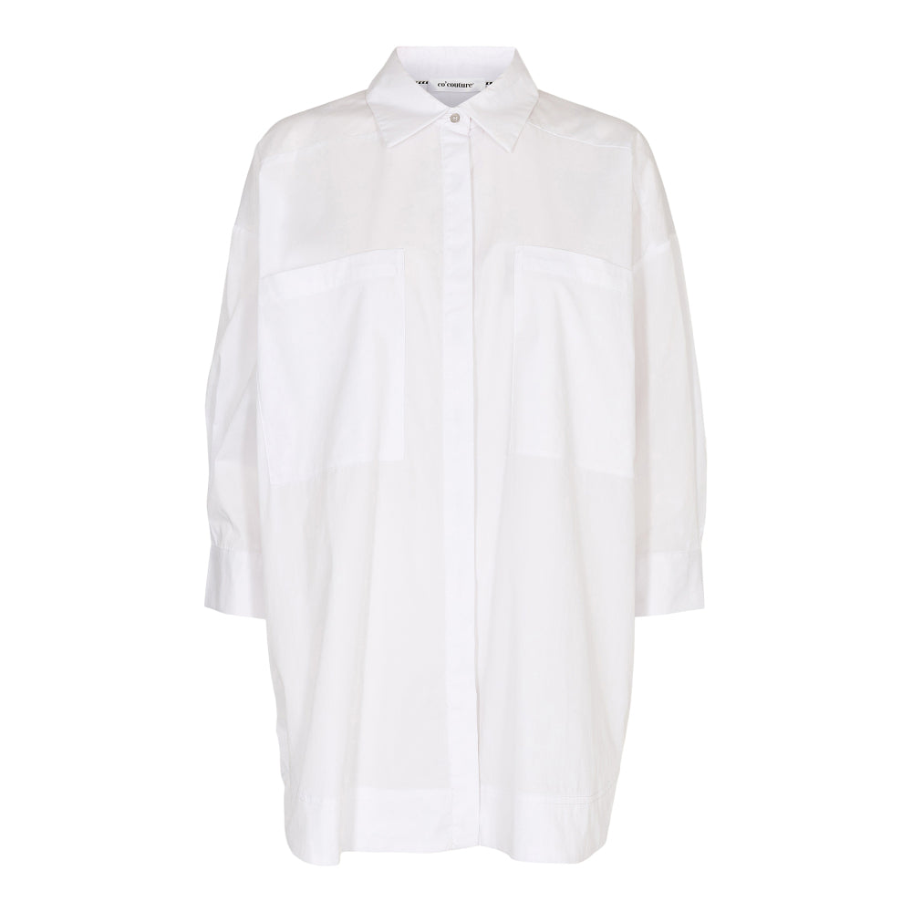 Co'Couture Cotton Crisp Pocket Bluse Hvid