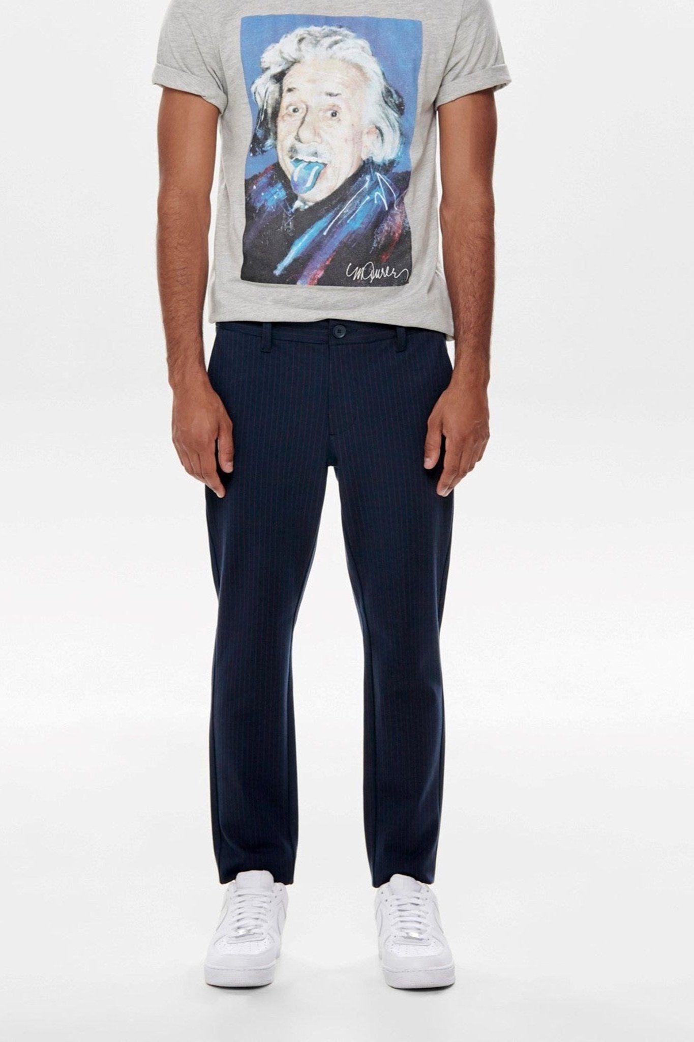 Mark Stribet Bukser - Rosin/Dark Navy
