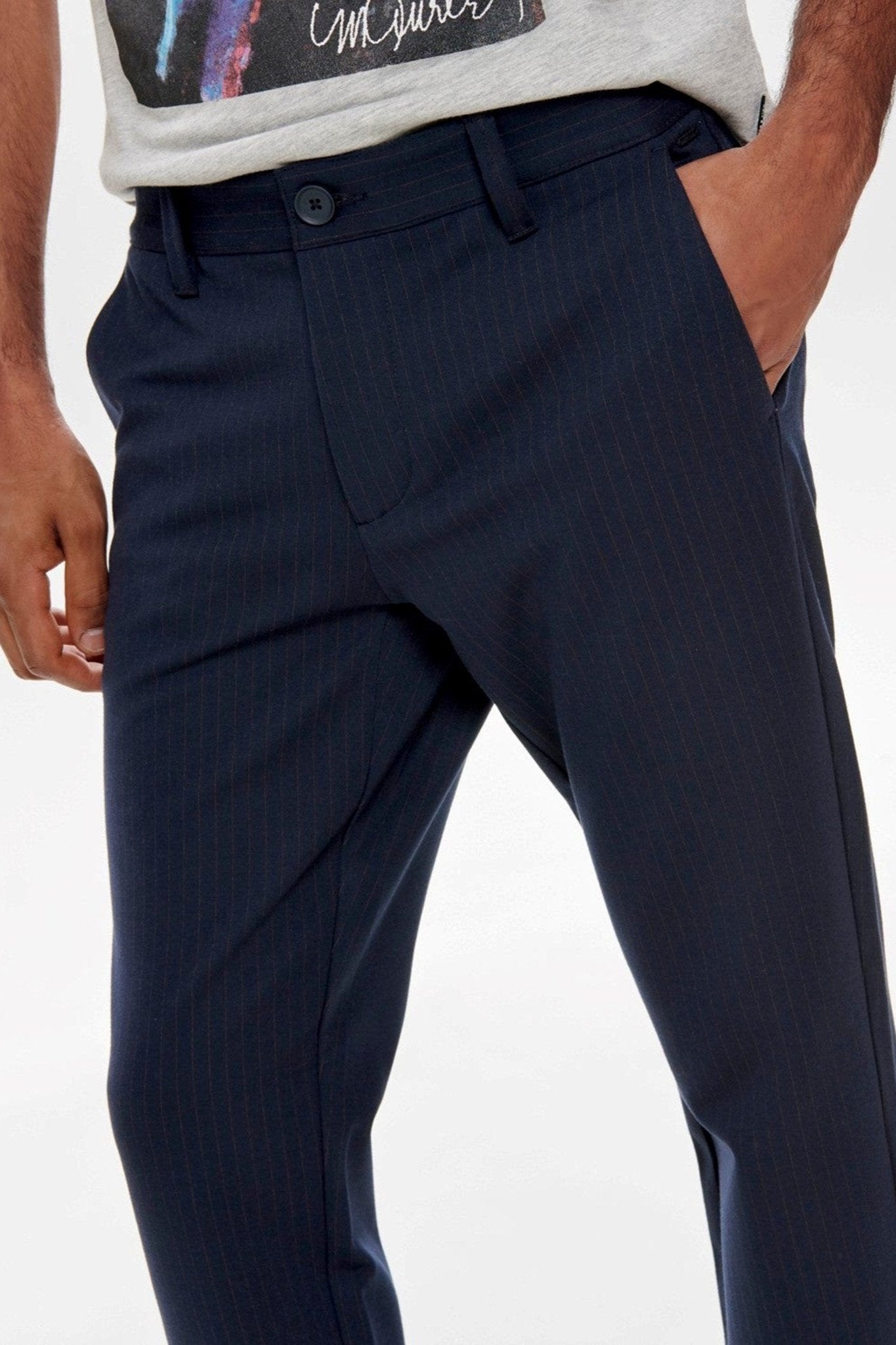 Mark Stribet Bukser - Rosin/Dark Navy