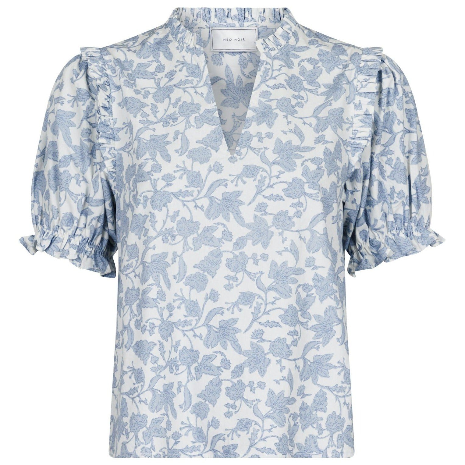 Neo Noir Rosalie Garden Elegance Bluse Light Blue