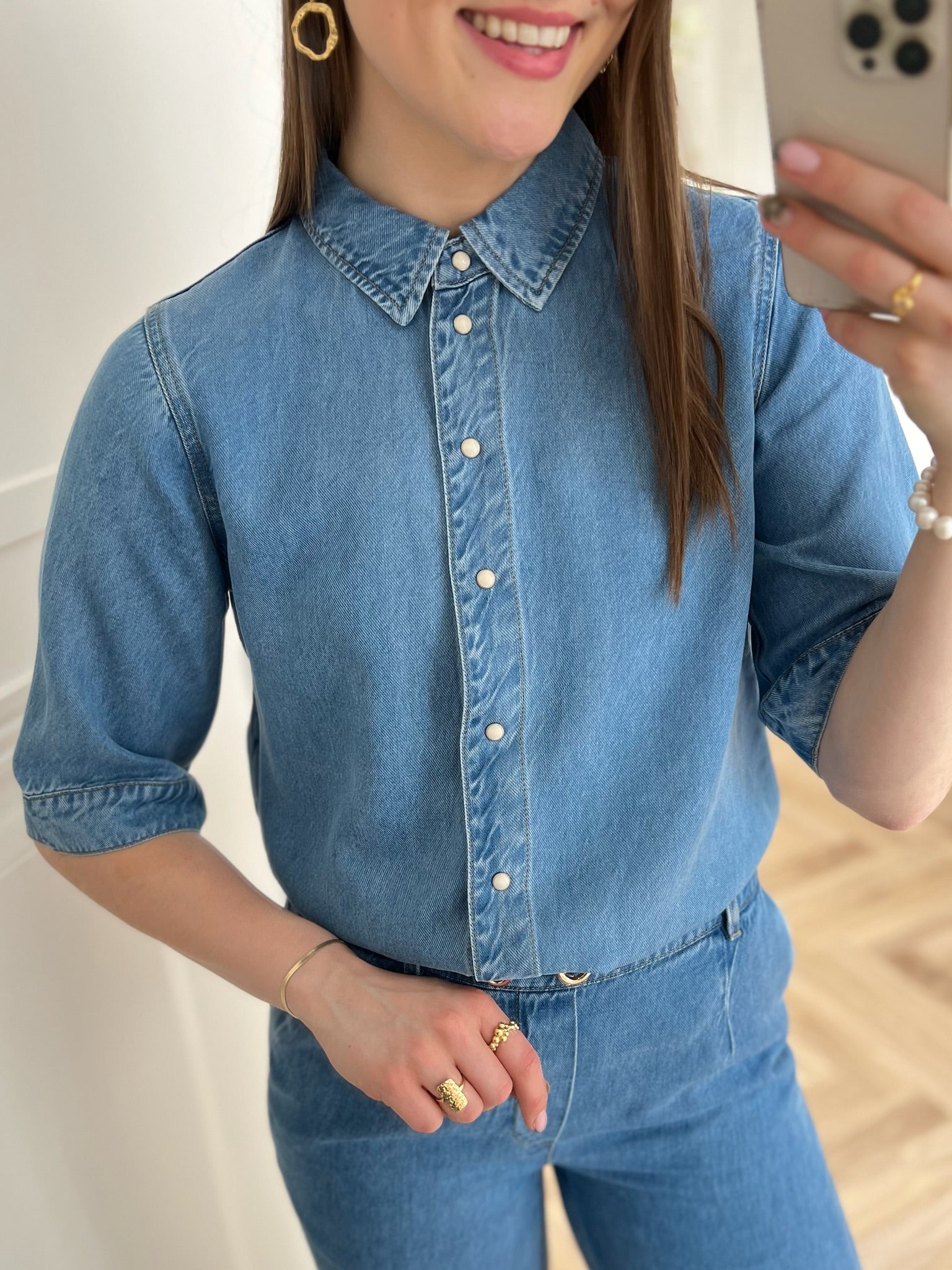 Object Frame 2/4 Denim Top NOS25 Light Blue Denim