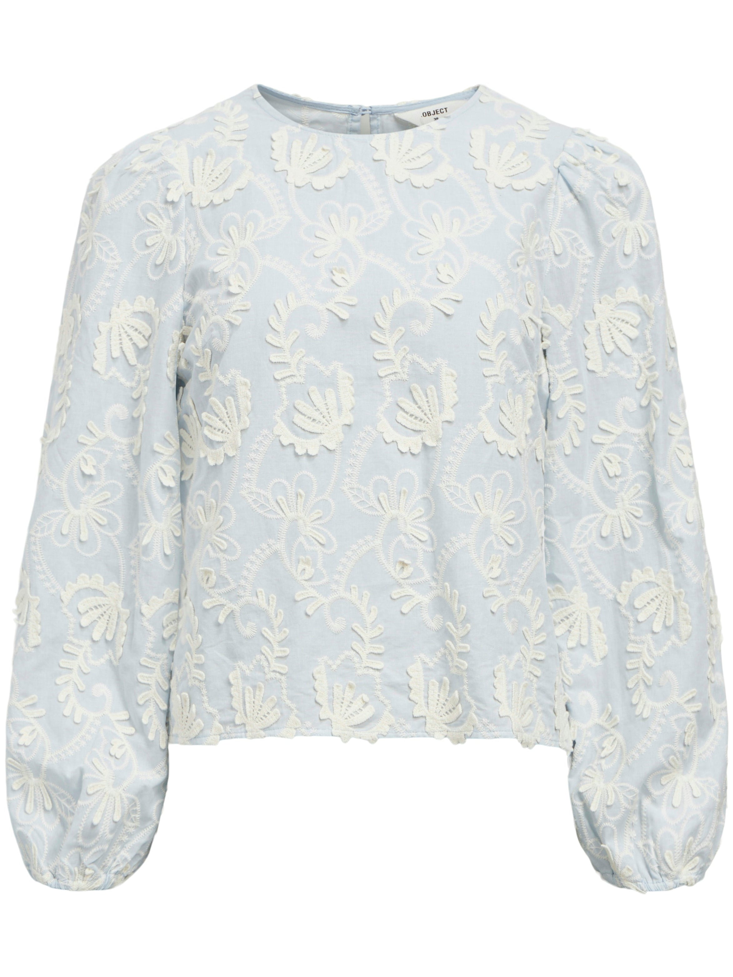 Object Mya LS Bluse Kentucky Blue/Cloud Dancer NOS25