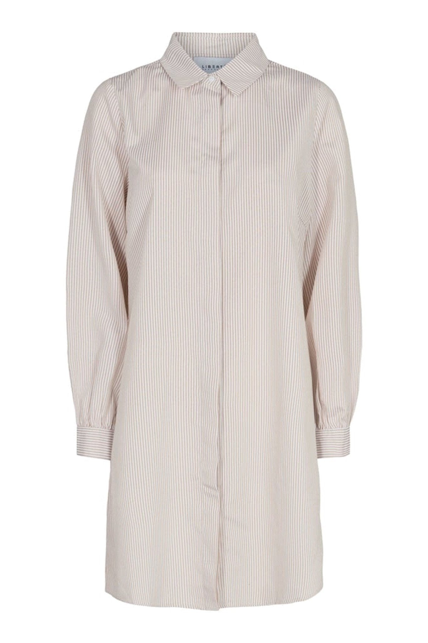 Ulrikke Shirt - Sand Hvid Stribet