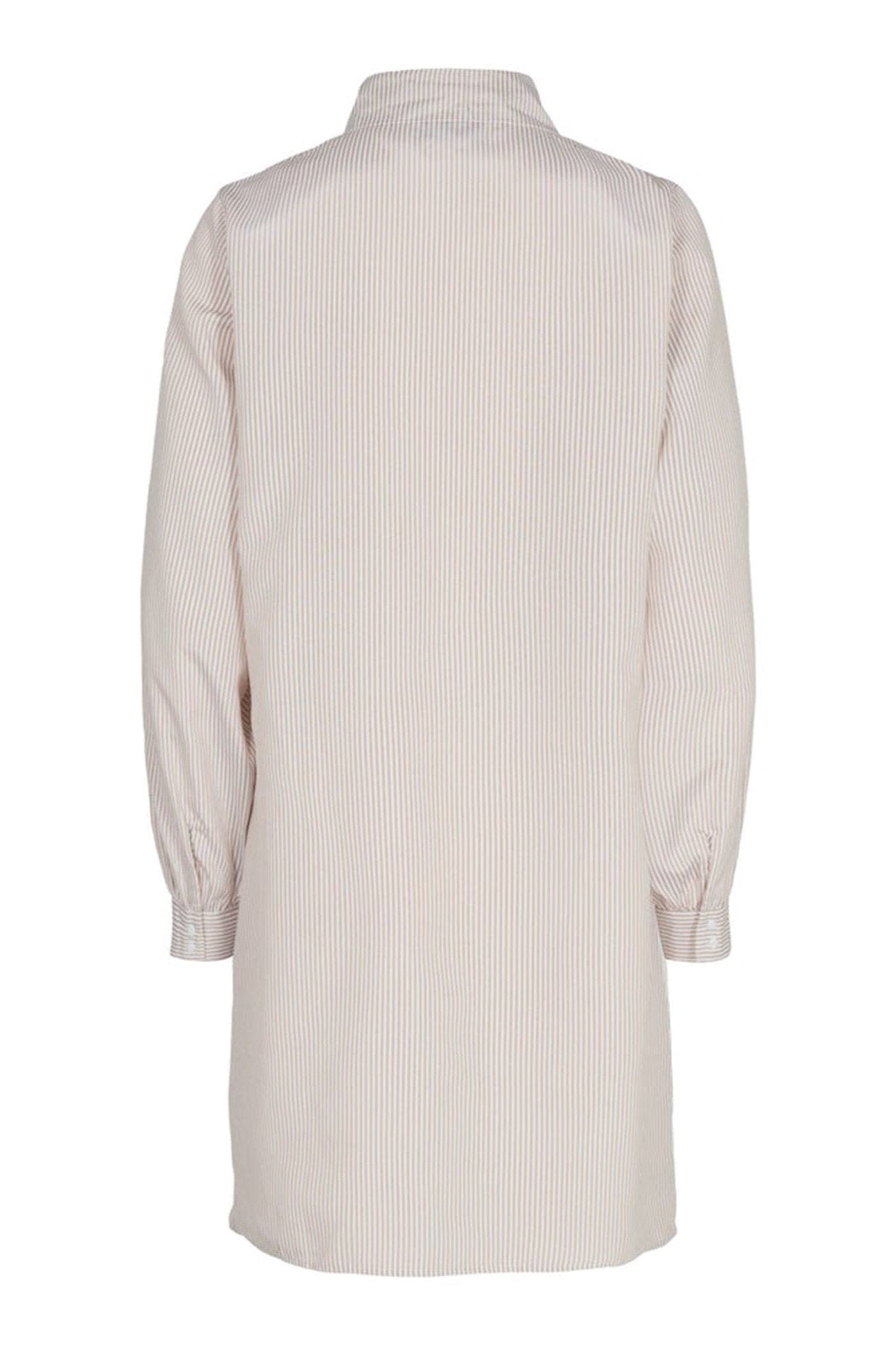 Ulrikke Shirt - Sand Hvid Stribet