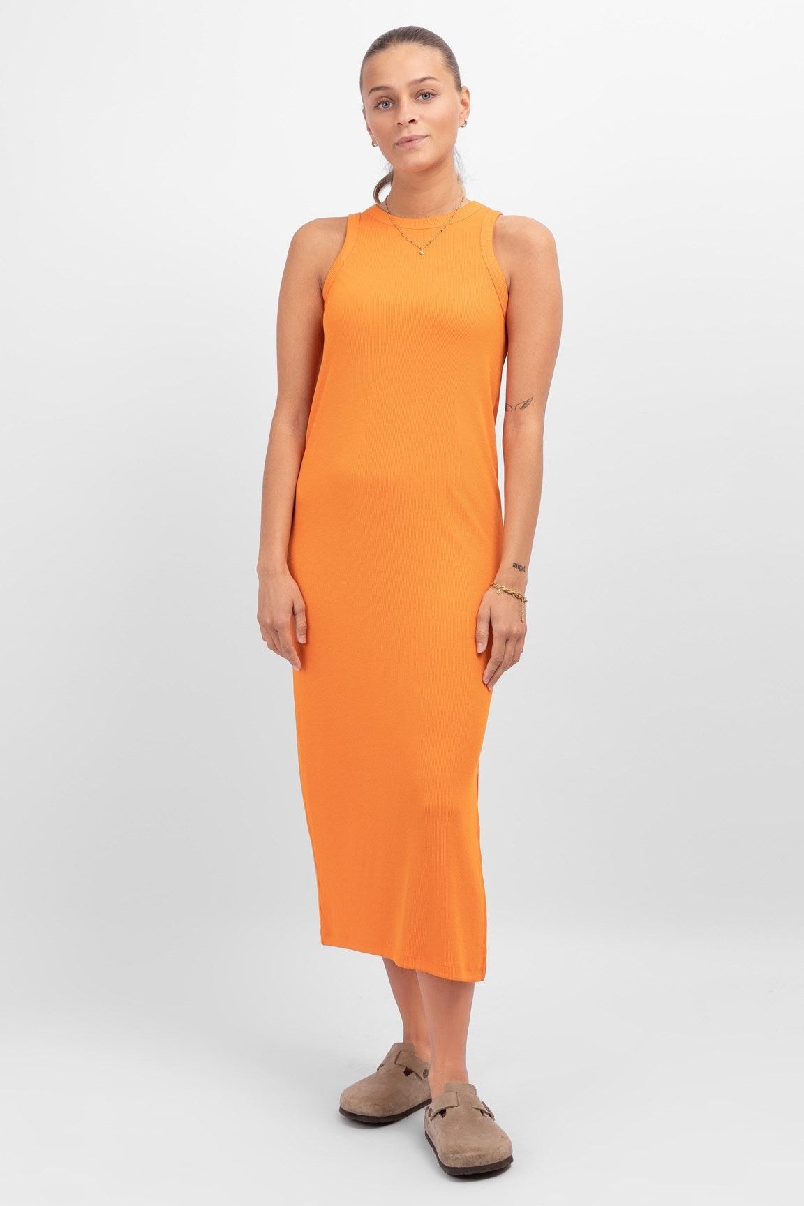 Line Sommer Kjole - Persimmon Orange