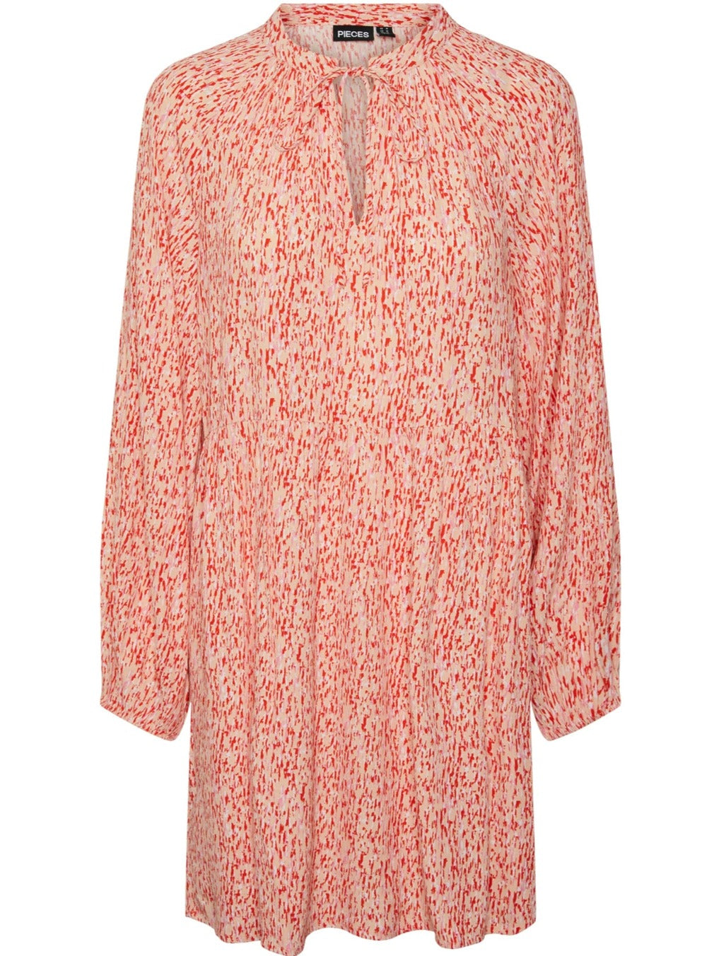 Pieces Maxine LS Kjole Pink Sand Grafic