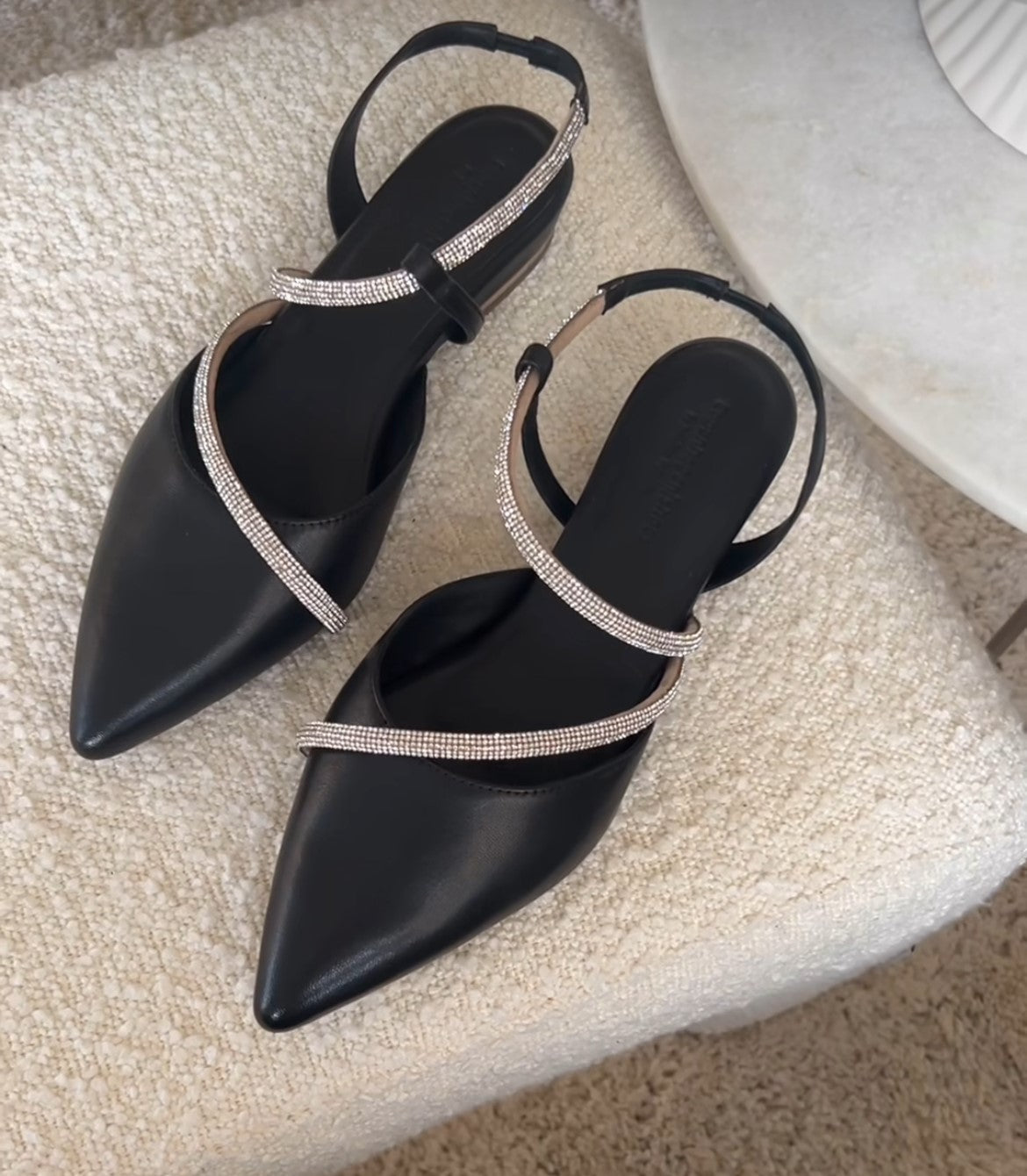 Copenhagen Shoes by Josefine Valentin Feminista Ballerina Black Leather Online salg