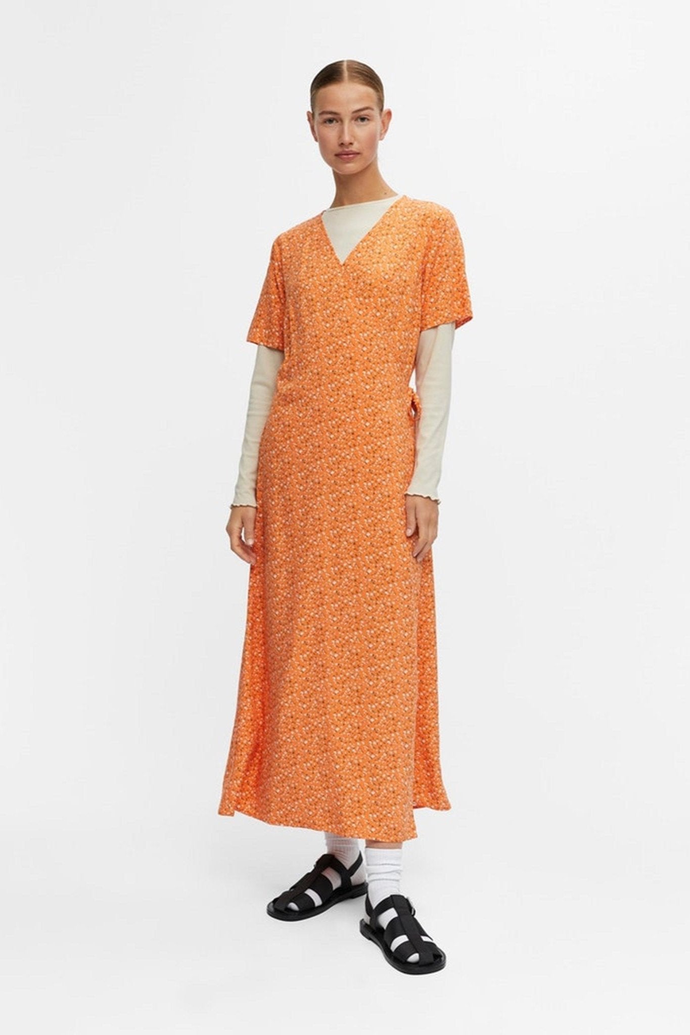 Ema Elise Wrap Kjole - Autumn Sunset