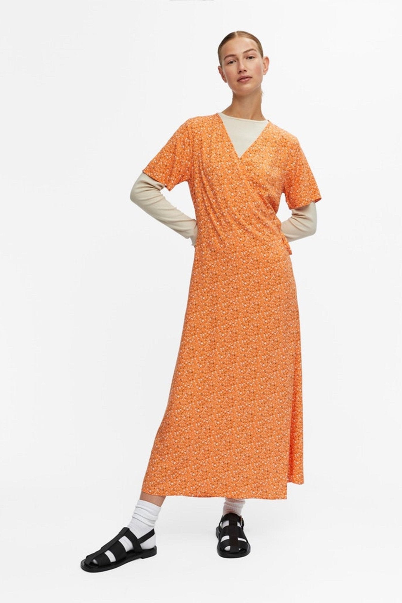 Ema Elise Wrap Kjole - Autumn Sunset