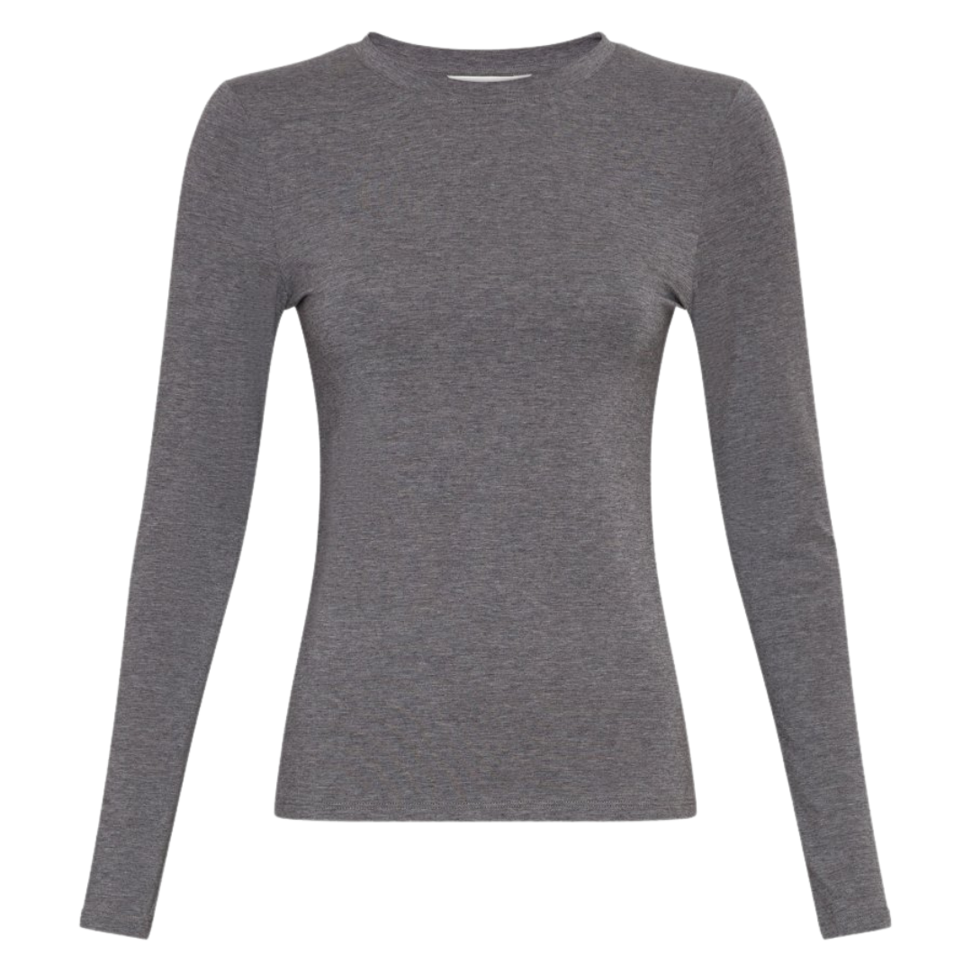 MSCH Copenhagen Betrina LS Bluse Medium Grey Melange NO25
