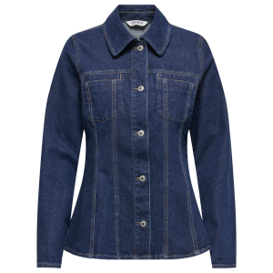 Only Elle LS Fitted Denimjakke Dark Blue Denim NOS25