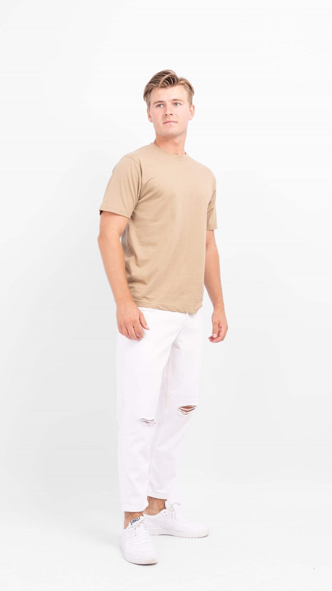 Avi Beam Crop Damage - White Denim