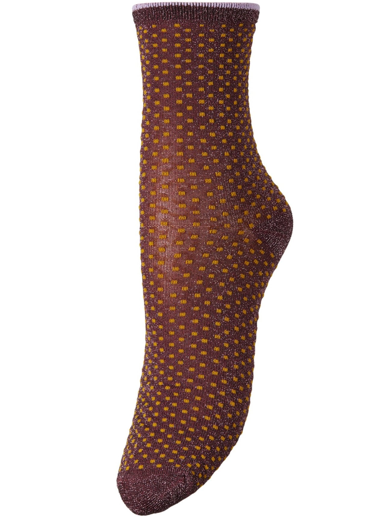 Becksöndergaard Dina Small Dots Strømper Burgundy Online Hot Salg