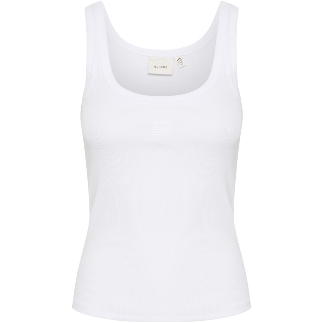 Gestuz Drew Logo Top 2.0 Bright White på udsalg