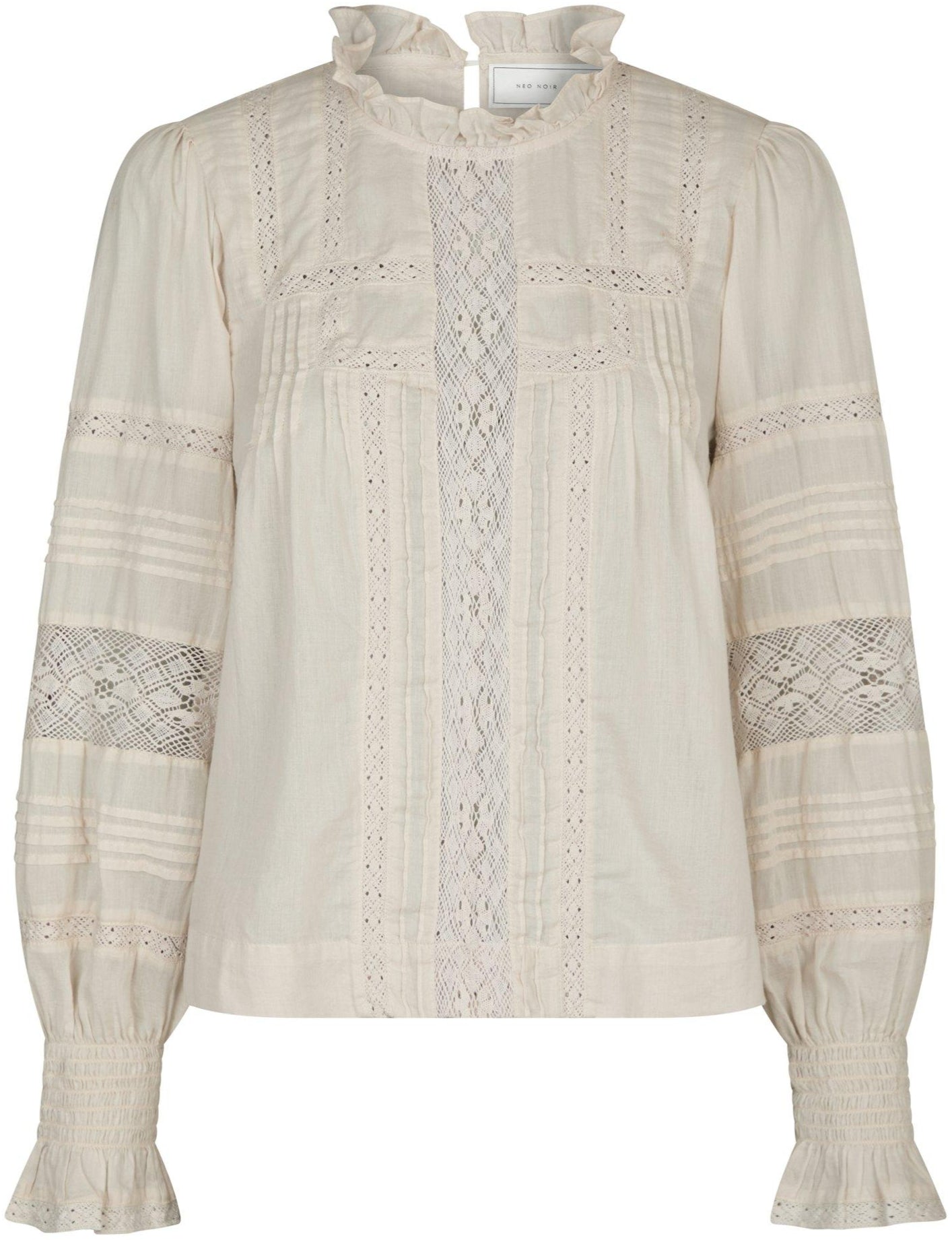 Neo Noir Ebba S Voile Bluse Ivory