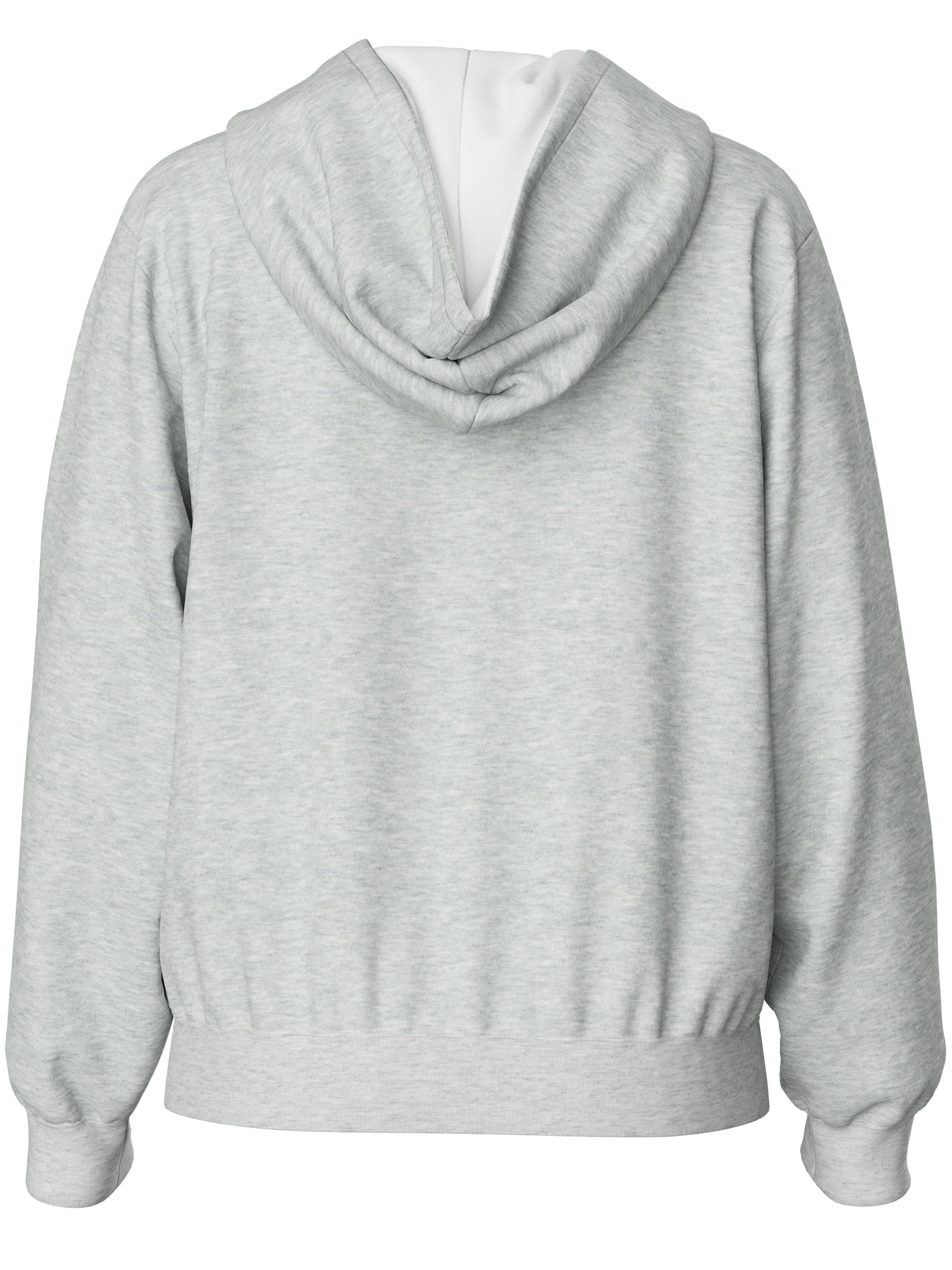 Pieces Chilli LS Zip Hoodie Light Grey Melange NO25