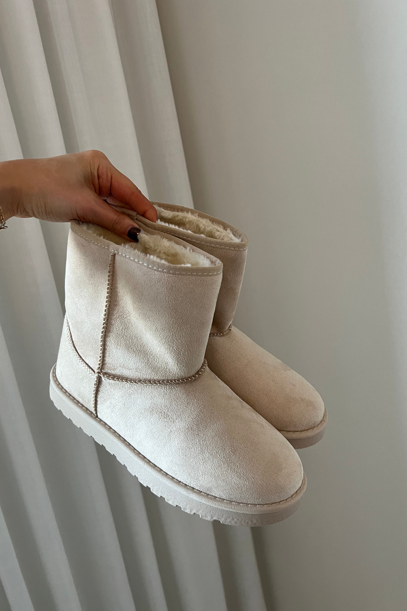 Teddy Støvle - Beige
