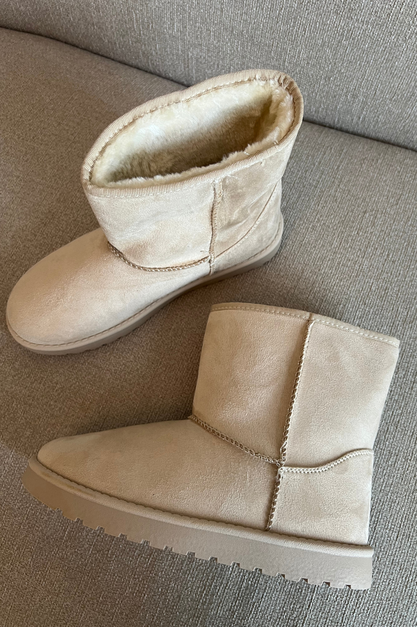 Teddy Støvle - Beige