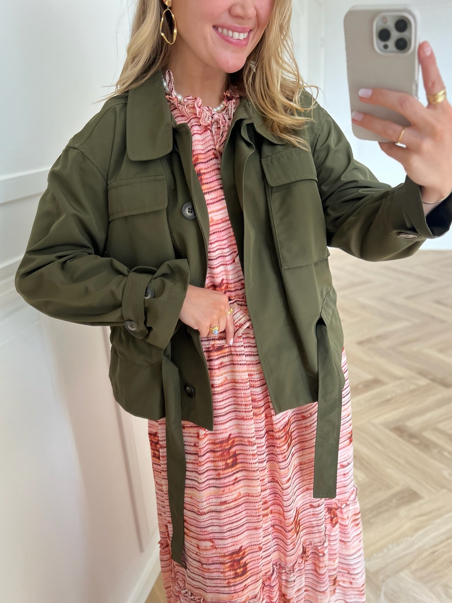 Co'Couture Elba Crop Jakke Army