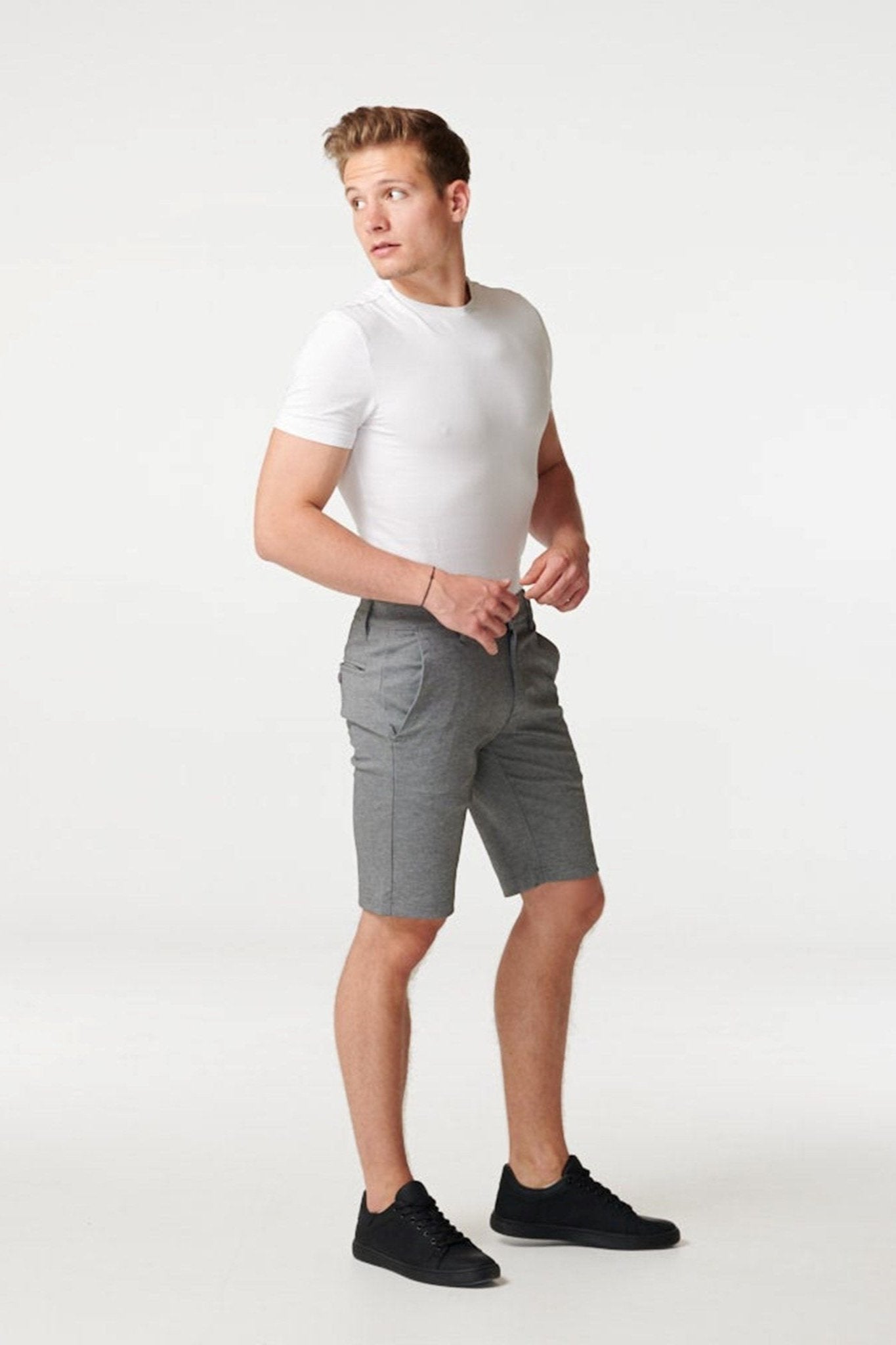 Herre Shorts - Gråmeleret