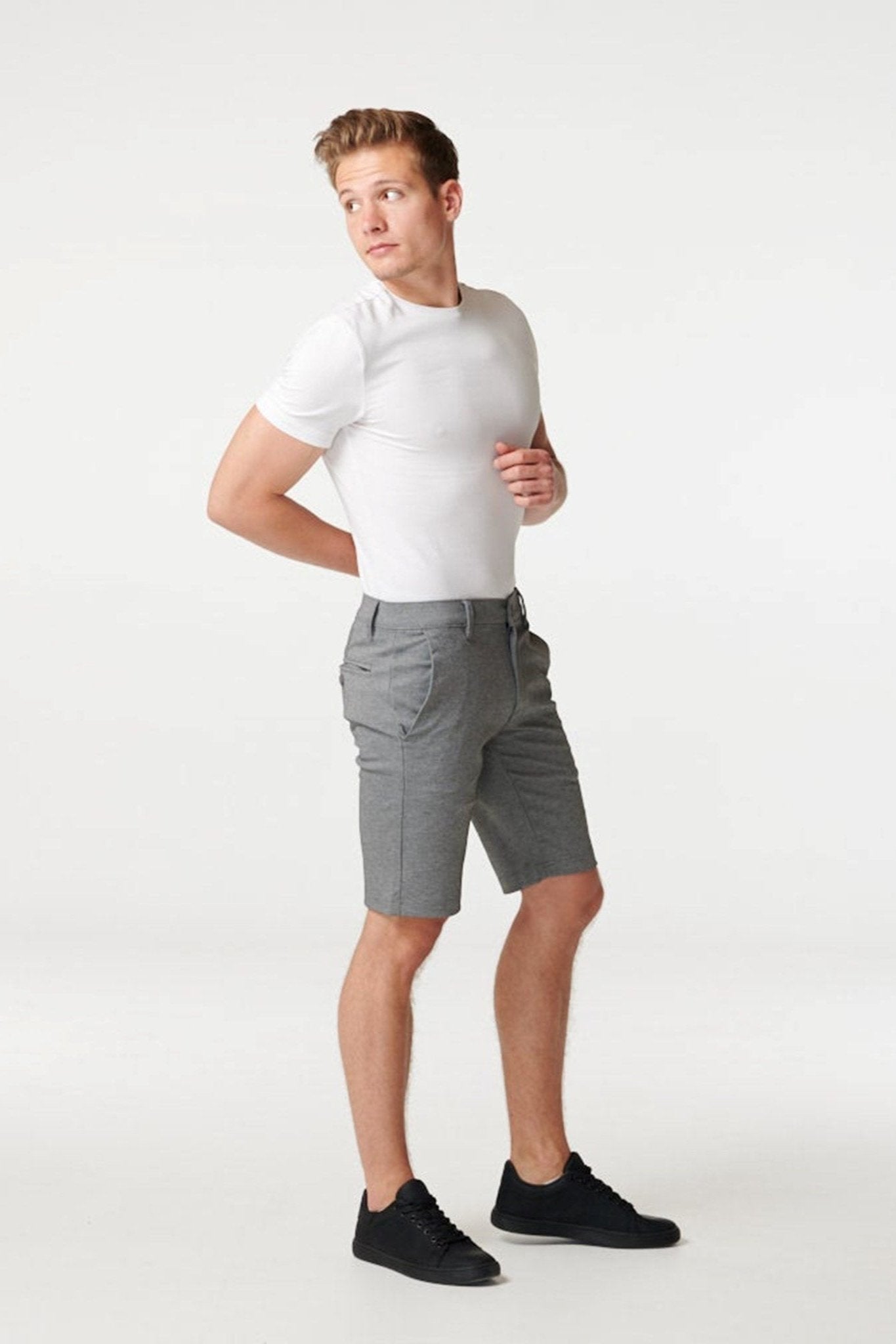 Herre Shorts - Gråmeleret