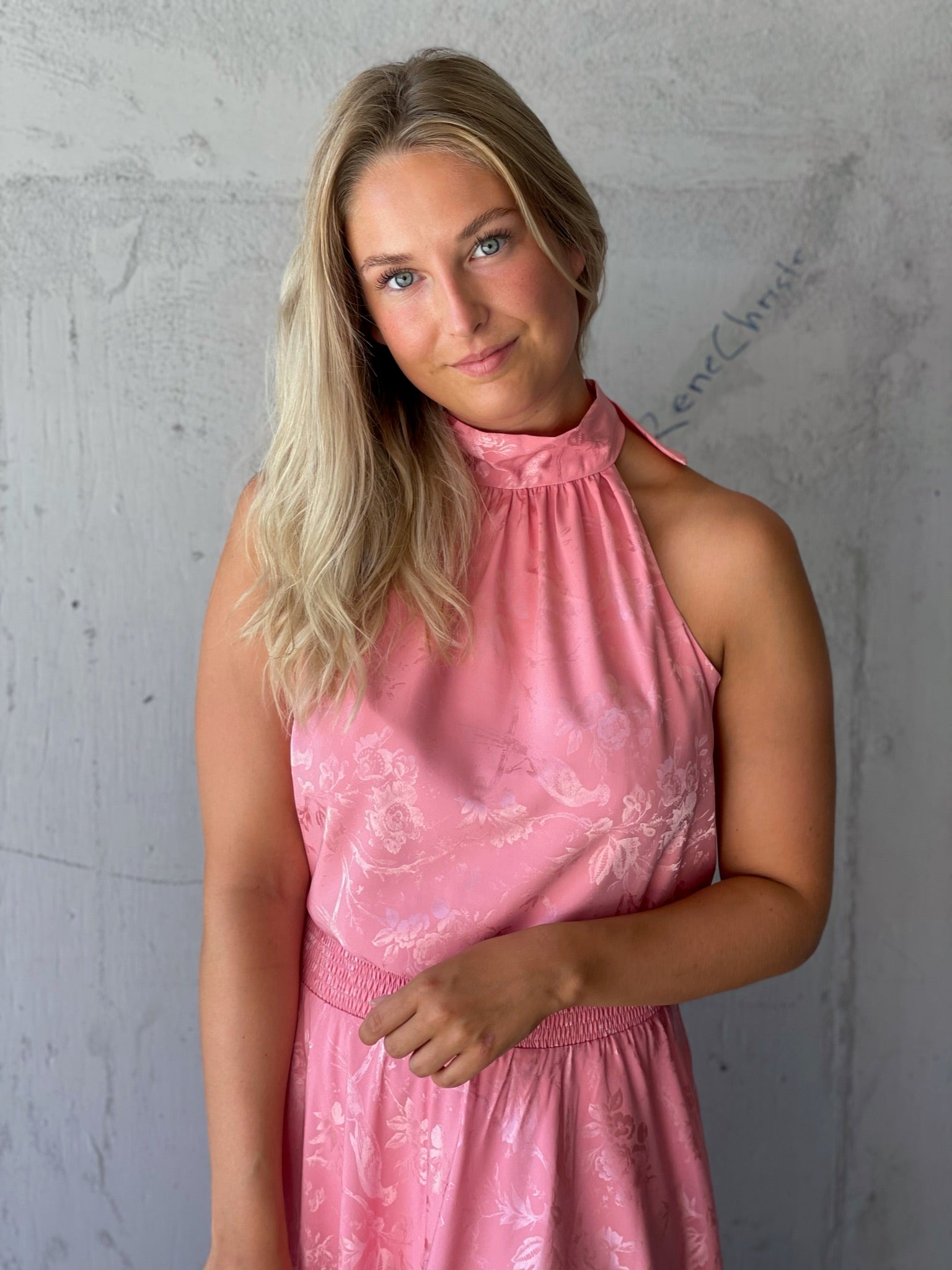 Karmamia Copenhagen Eloise Top Provence Jacquard Flamingo