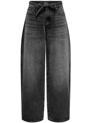 Only Gianna MW Straight Jeans Washed Black NO25
