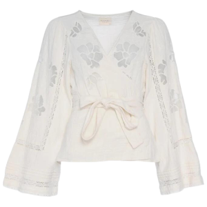 Sissel Edelbo Winfrey Organic Cotton Wrap Bluse Off White