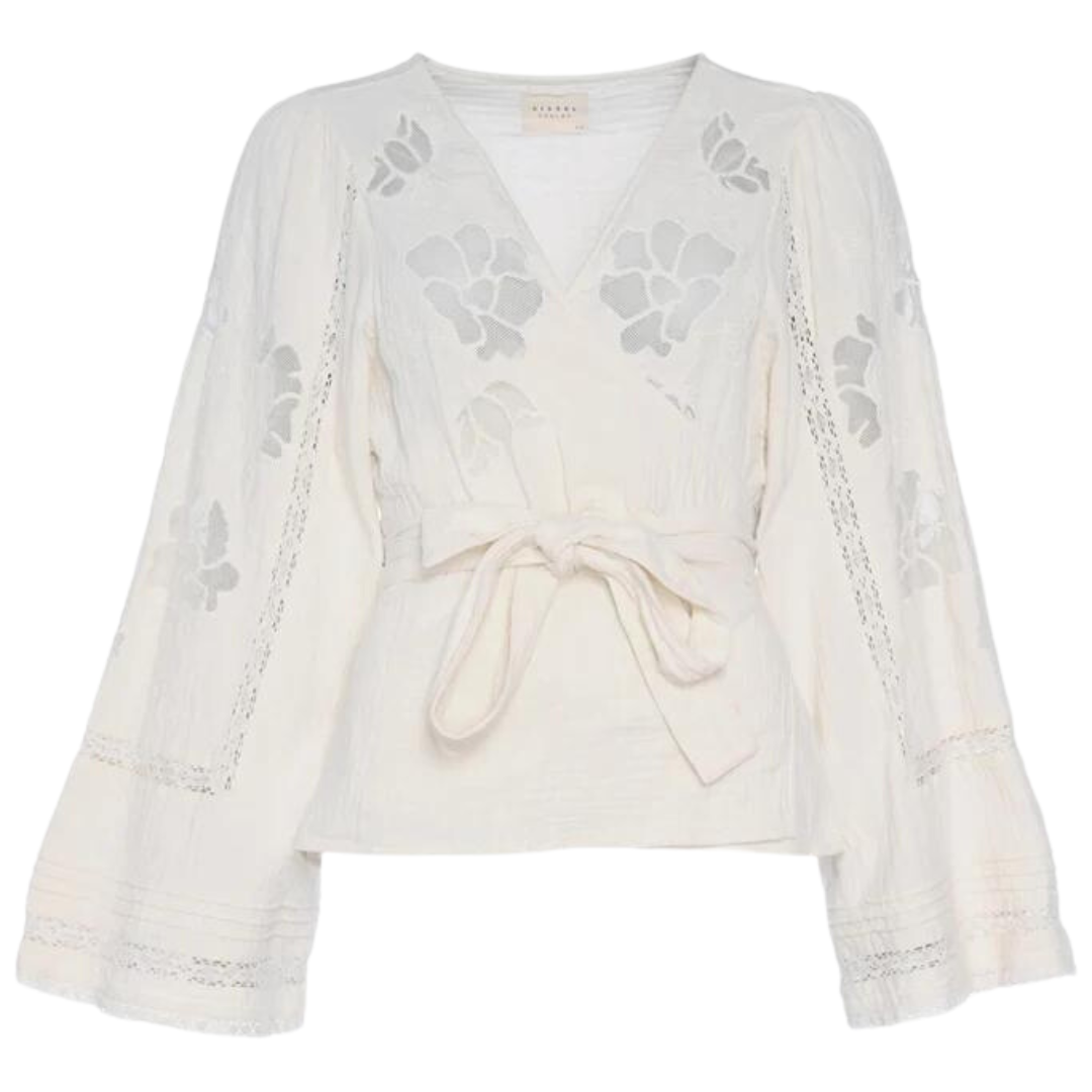 Sissel Edelbo Winfrey Organic Cotton Wrap Bluse Off White