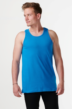 Basic Tanktop - Petroleums blå