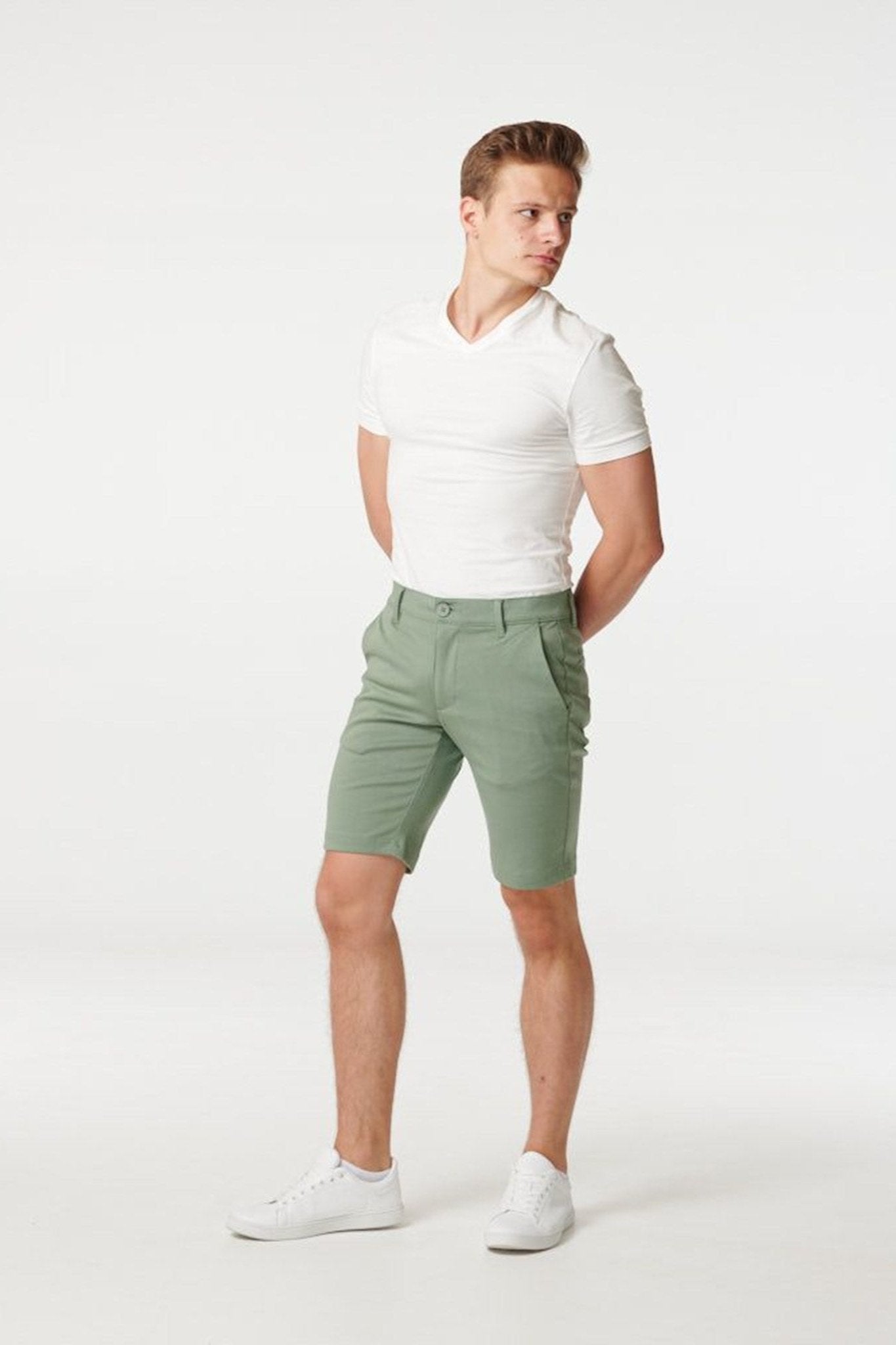 Chino Shorts - Olive Online Hot Salg