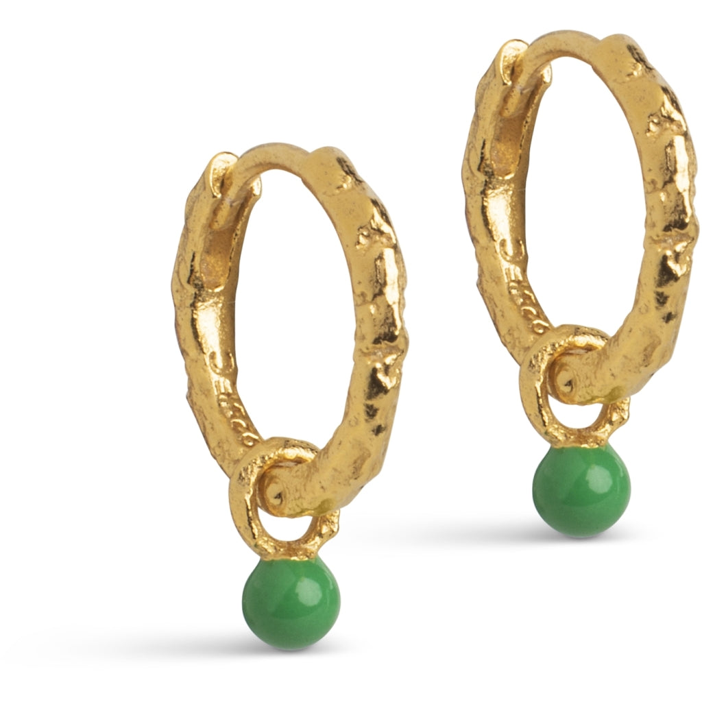 Enamel Belle Øreringe Grass Green