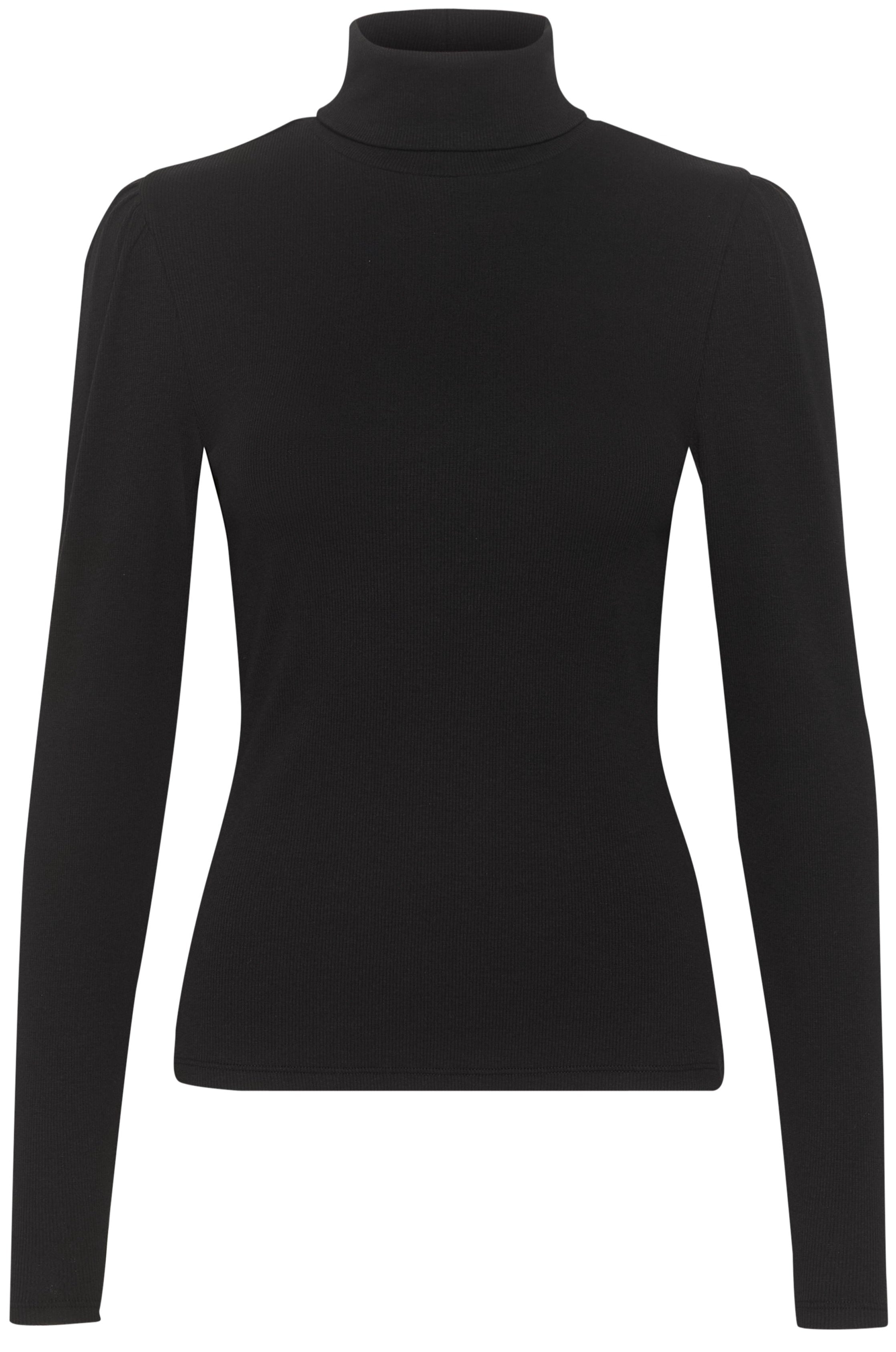 Gestuz Drew Rollneck Puff Bluse Black NO25