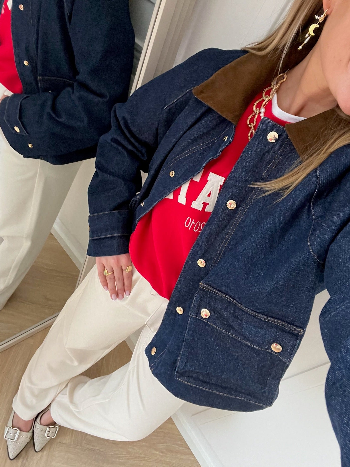 Neo Noir Vista Denim Cord Jakke Blue