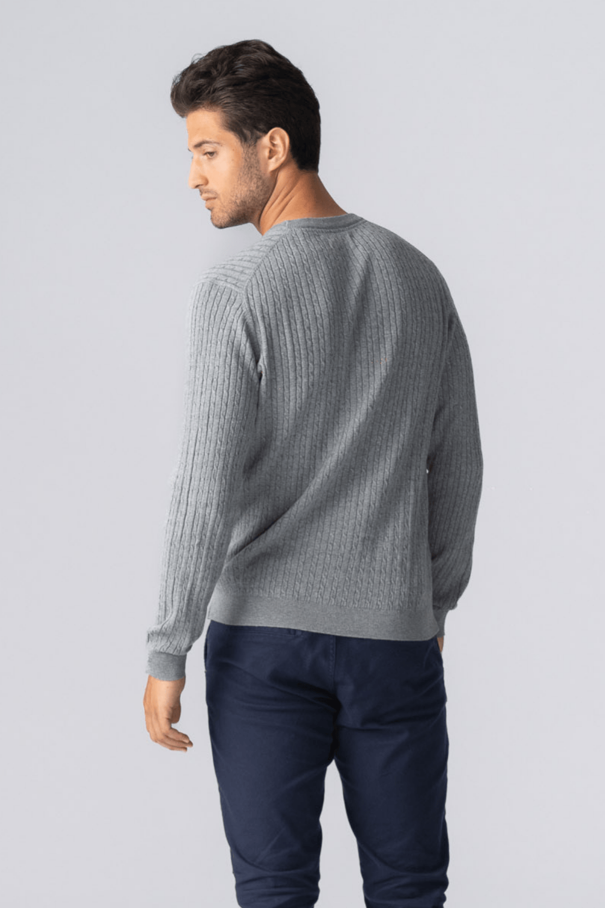 pullover-kabel-strik-graa-melange_2.png Pullover Kabel Strik - Grå Melange