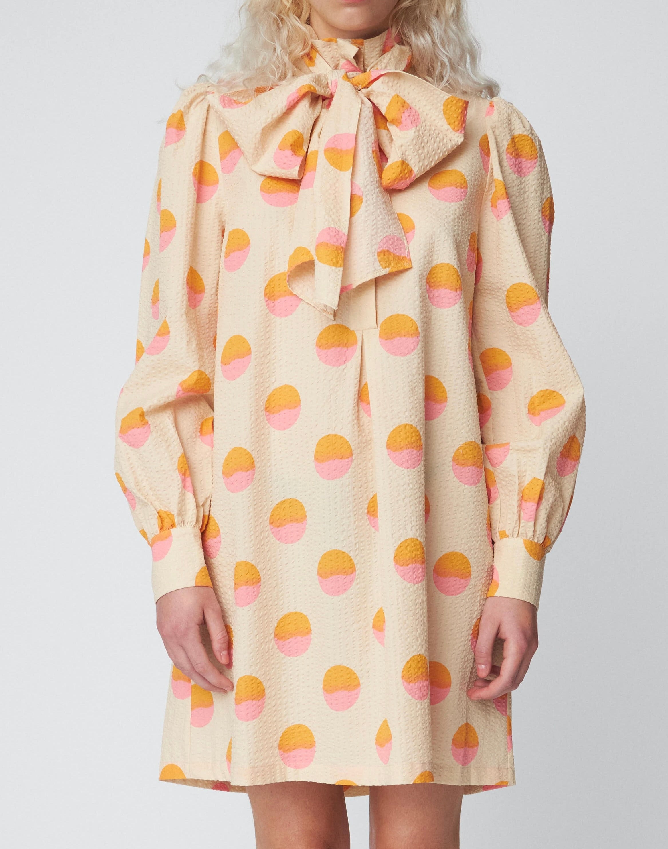 Stella Nova Big Dot Kjole Creme/Red Dots