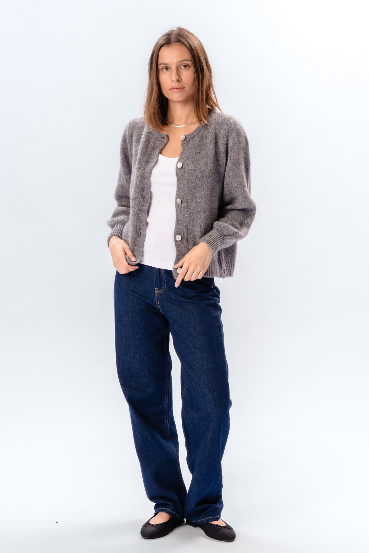 Anna Cardigan - Mørkegrå