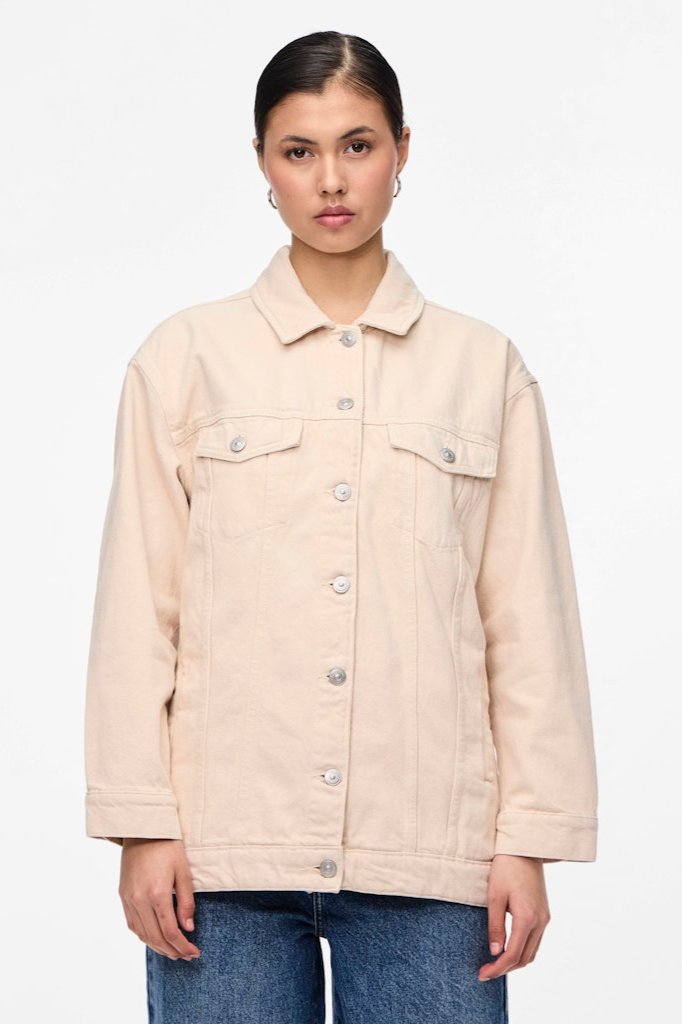 Tika Oversized Denim Jakke - Whitecap Gray Udsalg