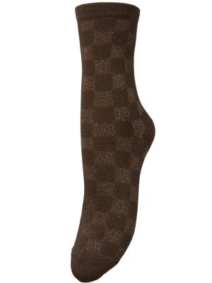 Becksöndergaard Quinis Glitter Strømper Deep Taupe Brown